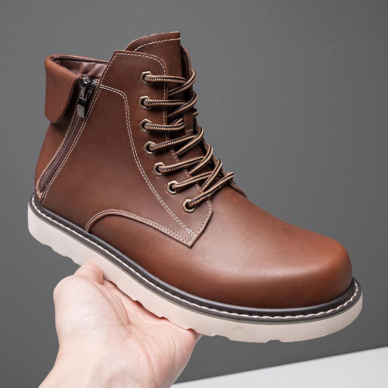 Herrenschuhe in Übergröße 2025 Frühling und Herbst neue Retro Martin Stiefel Amerikanische Stiefeletten Outdoor Workwear Stiefel