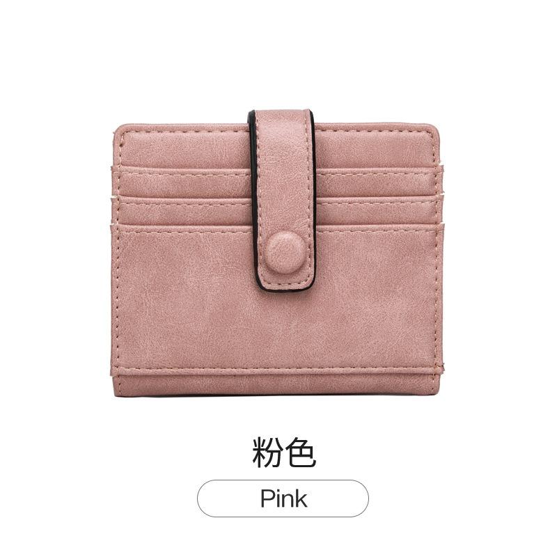 New fashion card bag, women's multi-card position, simple solid color card cover, light and versatile, short small wallet.