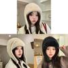 Knitted Winter Hat With Plush Ear Cover For Outdoor Cold Weather Fashion Style