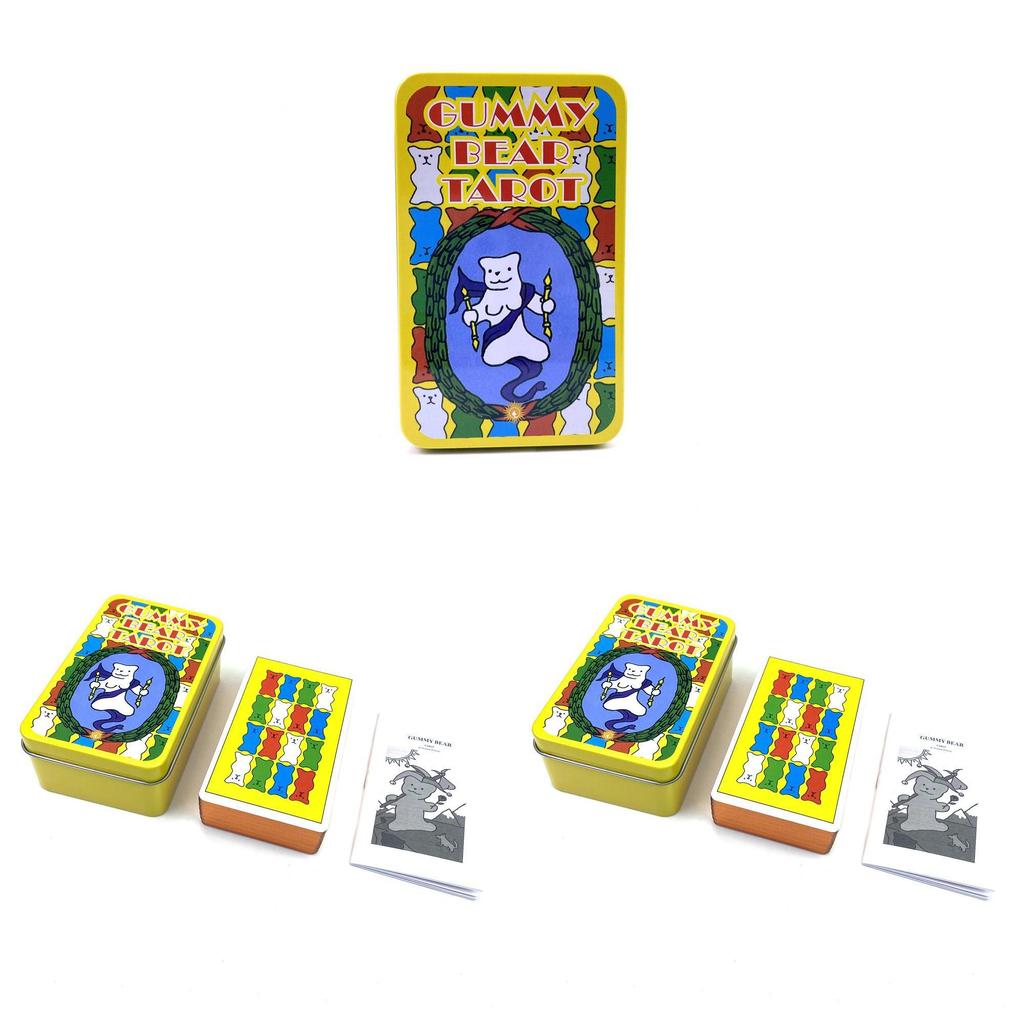 Gummy Bear Tarot Cards Metal Box With Colorful Foil Edges For Tarot Enthusiasts
