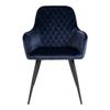 Hasse Dining Chair In Velvet, Blue.