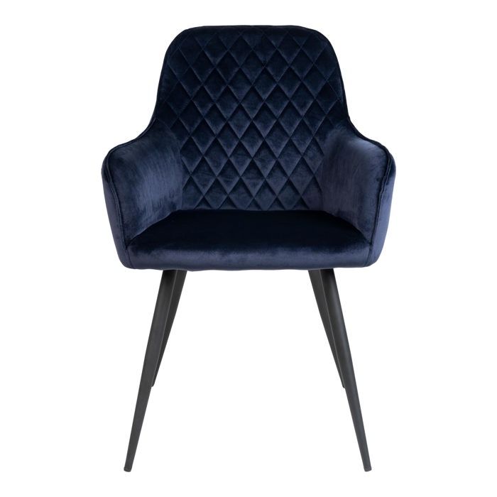 Hasse Dining Chair In Velvet, Blue.