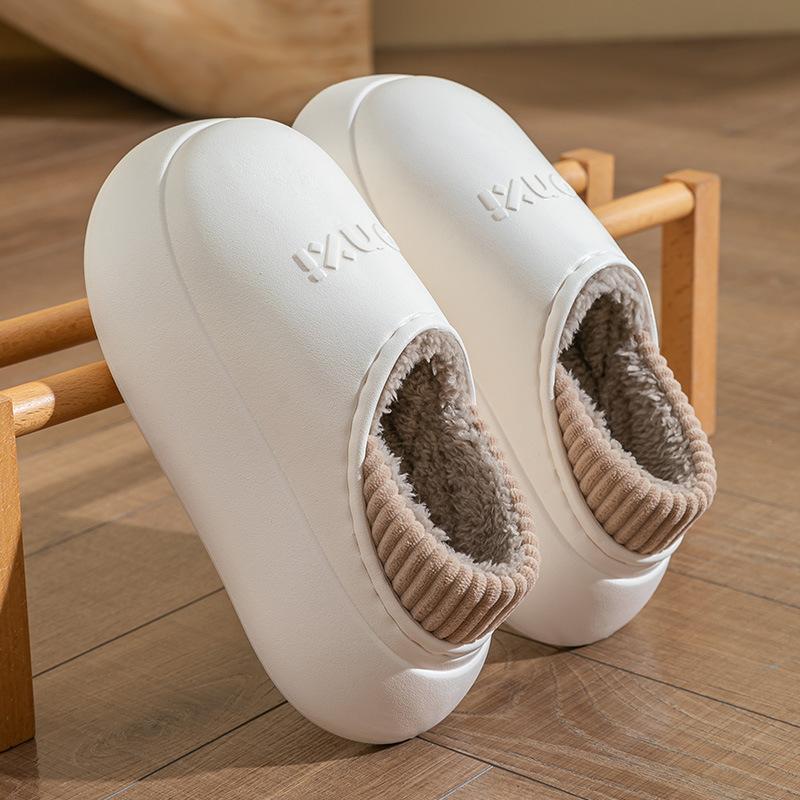 

Хлопковые тапочки на толстой подошве увеличивают рост, зимняя верхняя одежда, хлопковые тапочки женские домашние комнатные бархатные водонепроницаемые и теплые 44-45