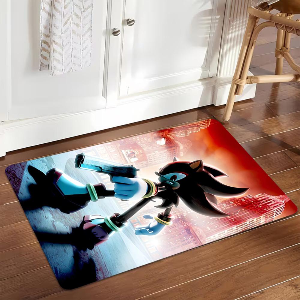 Shadow The Hedgehog Art Print Decoration,Carpet,Living Room,Bedroom, Non-slip,Square rug