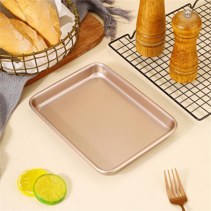 Strong Rectangular Cookie Sheet With Heat Responsive Design Baking Tray Oven Safe Cooking Pan Ideal For Home Users
