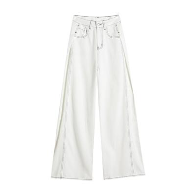 Jeans Dames Lente Hoge Taille Losse Wijde Pijpen Broek Dames Lente Skinny Wijde Pijpen Jeans Dames Lente en Zomer Koel en Ademend