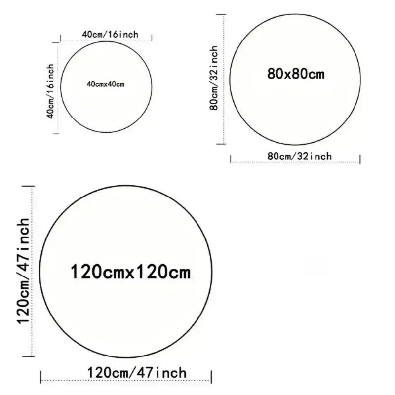 Round Retro Bass Guitar Head Print Rug Non-slip Floor Mat for Music Room Bedroom Living Room Home Decoration