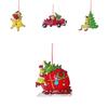 Green Enchanting Monster Christmas Decor Vibrant Acrylic Hanging Ornament For Auto