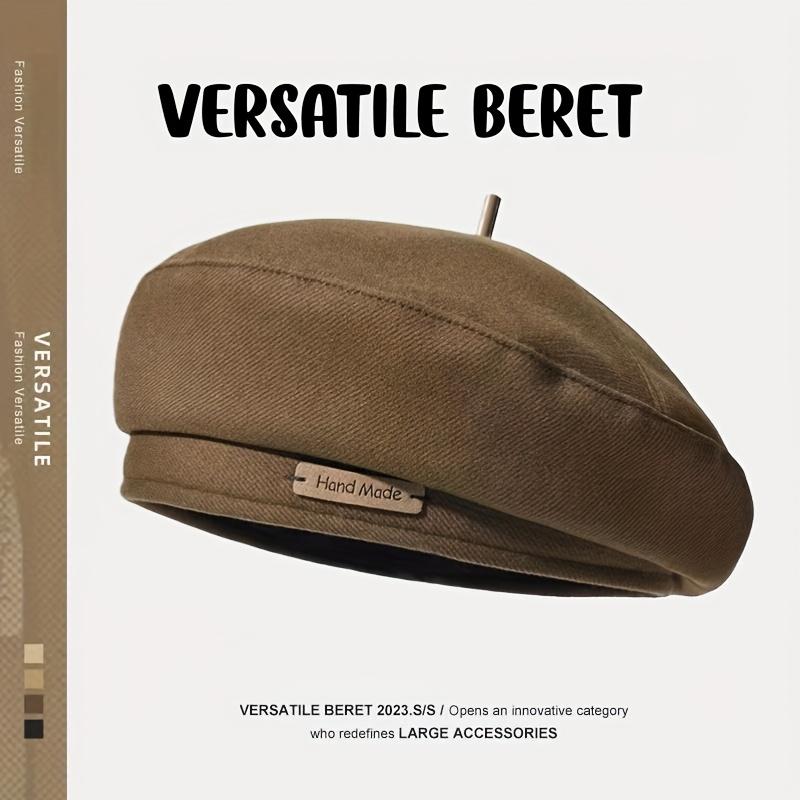 Autumn-Winter New Beret for Women, Versatile Painter Hat, Literary Vintage Octagonal Hat, Casual Wear Classic Beret