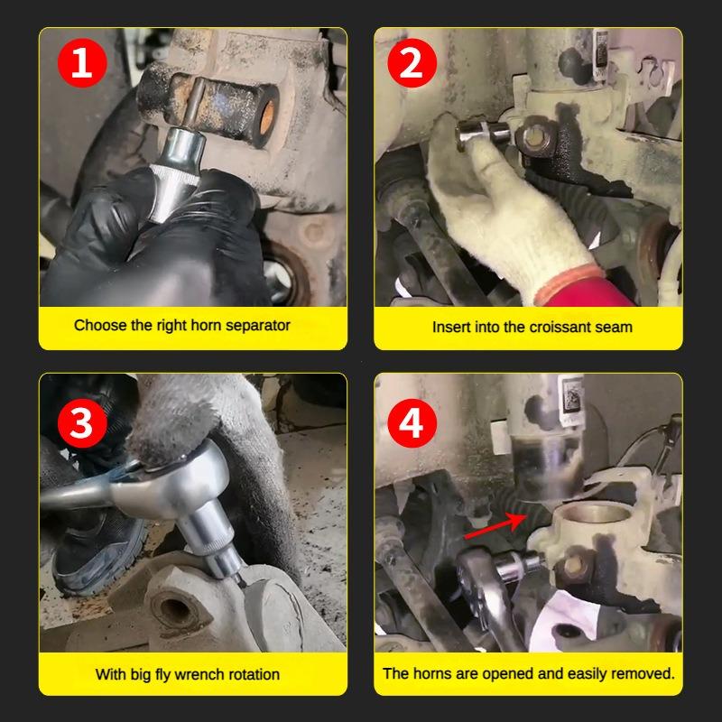 Ferramenta de remoção de amortecedor hidráulico de carro, suporte de garra, separador de suspensão, kit de ferramentas de remoção de junta esférica manual