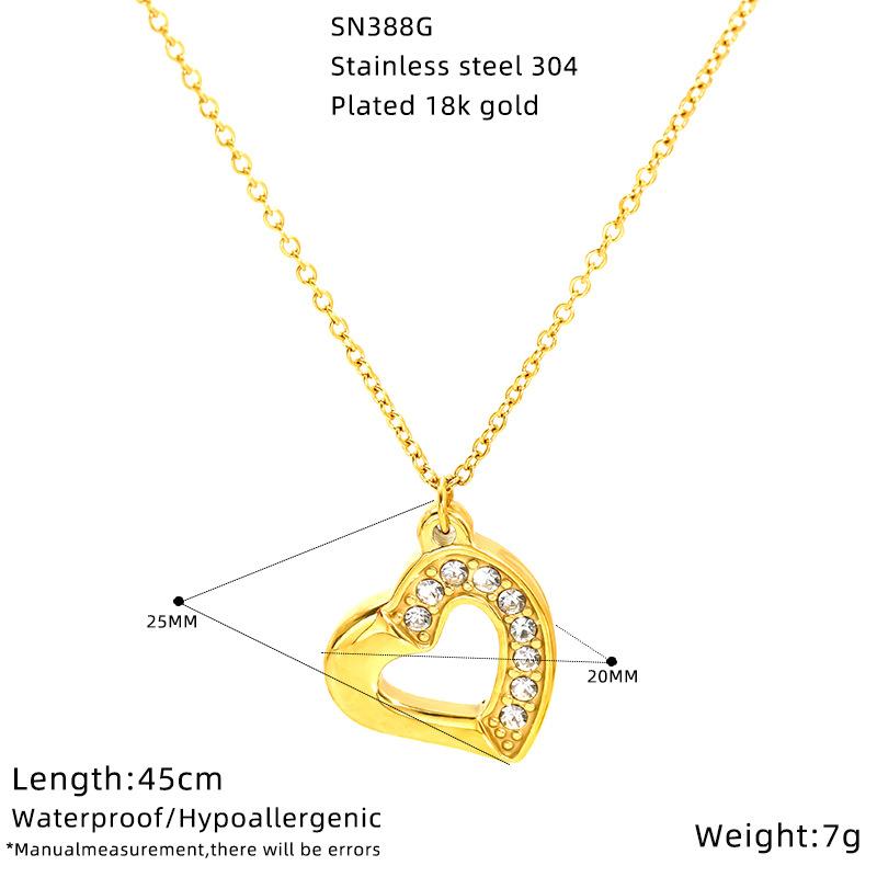 Premium Gold Plated Bow Necklace Stainless Steel Clavicle Chain