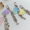 Elegant Y2K Inspired Keychain Pendant Accessory Combining Stars Angel Wing Ideal For Bags Keys Or Gift Giving