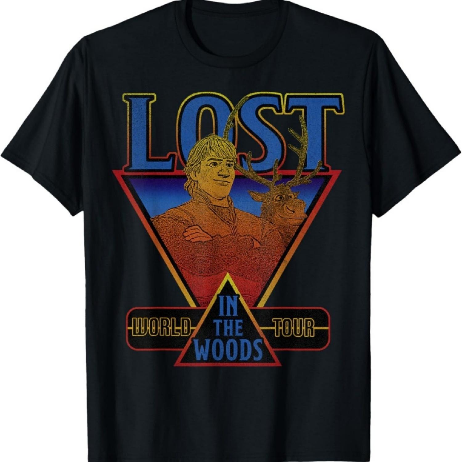 

Disney Frozen 2 Kristoff & Sven Lost In The Woods World Tour T-Shirt XXXXXL різнокольоровий