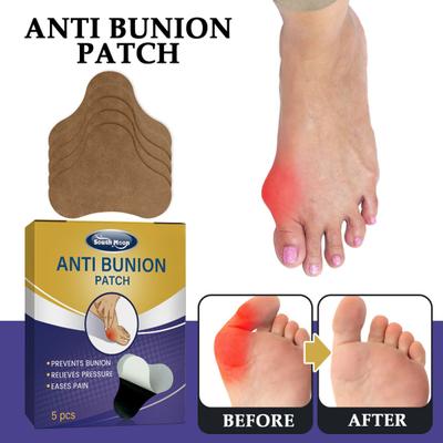 5Pcs/Box Foot Care Patch Efficient Reliable Non-irritating Safe Fine Workmanship Relieve Swelling Non-woven Fabric Foot Anti-bunion Patch for Home