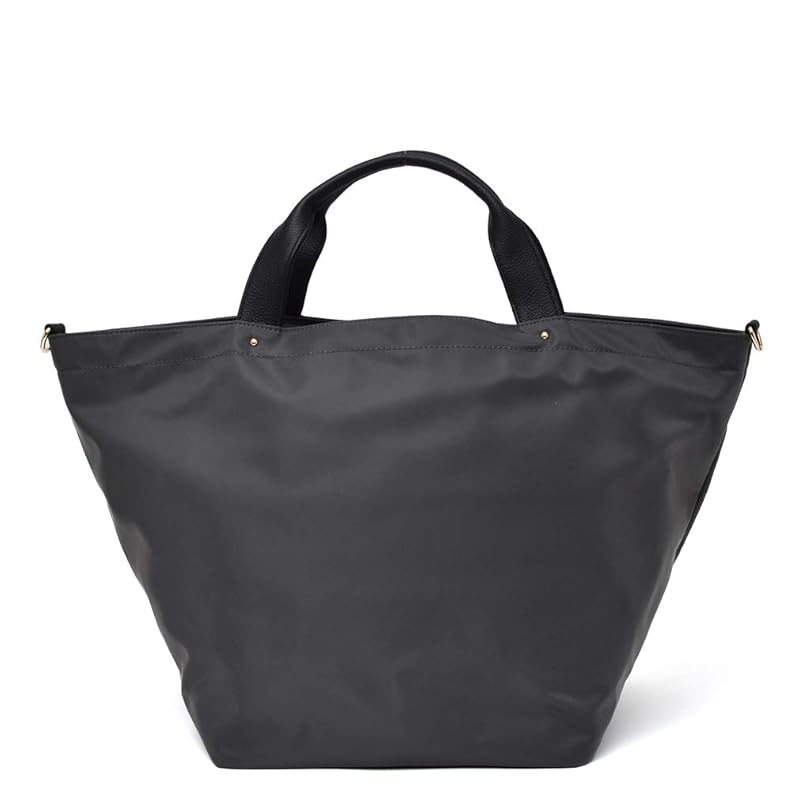 

[VITAFELICE] Vita Felice genuine leather handle 2way big nylon tote bag ladies vinb-9r011z (Charcoal)