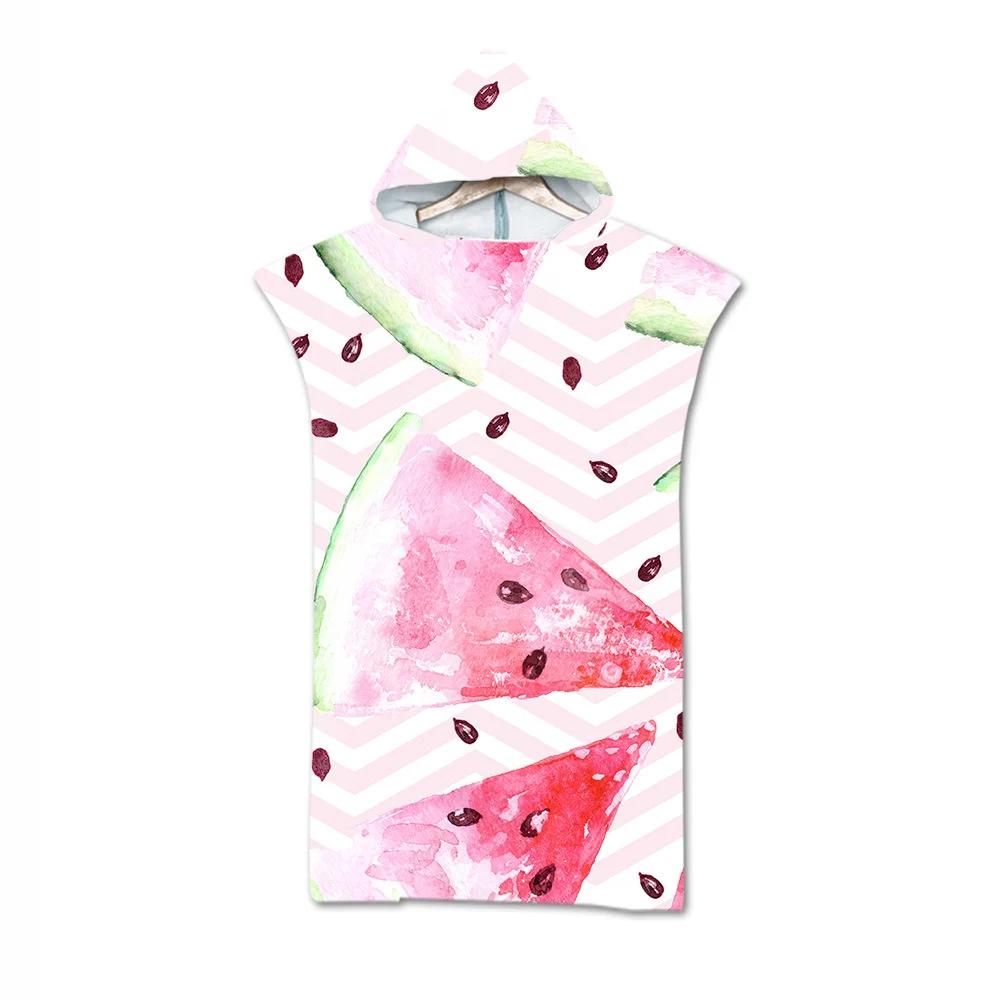 Toalla de Playa de Moda de Verano Microfibra Secado Rápido Capa Grande con Capucha Poncho de Animales de Dibujos Animados para Adultos Bata de Baño para Nadar Surf Toalla de Baño