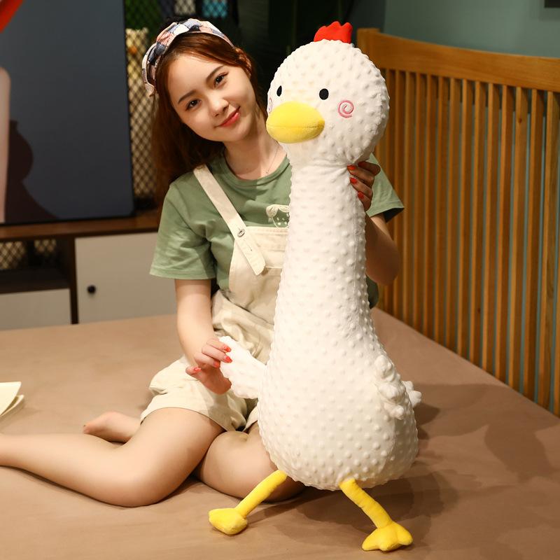 Big White Goose Throw Pillow Plush Toy Doll Girl Bed Holding Sleeping Child Baby Soothing Doll