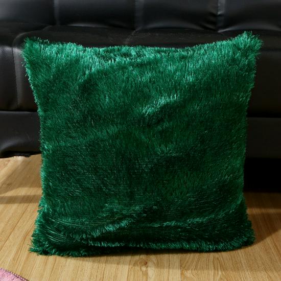 Long Plush Solid Color Glitter Velvet Throw Pillow Cushion Pillowcase