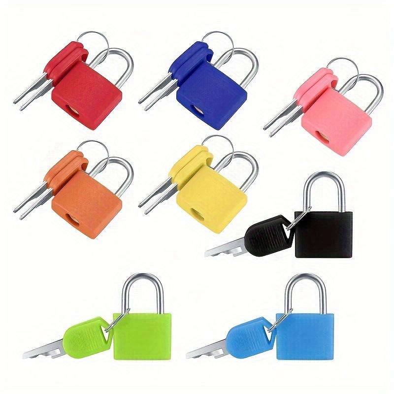 3pc/1 set luggage locks with keys, mini padlocks with keys, colorful small luggage locks for backpacks, suitcases, luggage.