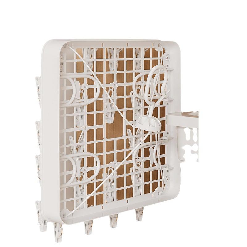 Windproof Multifunctional Clothes Drying Rack with Clips for Socks and Underwear