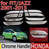 For Honda Fit Jazz Chrome Door Handle Covers Trim Set of 4Pcs 2001-2013 Car Accessories Stickers Car Styling
