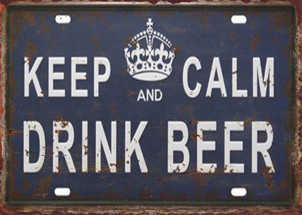 Vintage Beer  Whiskey Themed License Plate Style Aluminum Metal Sign Retro Bar  Man Cave Wall Art Decor for Pub Garage and H