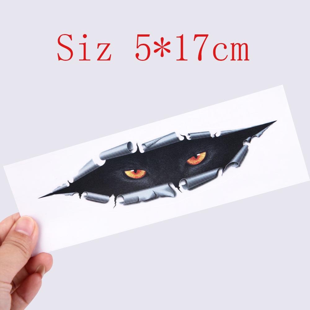 Car Black Cat Peeking Stickers Automotive Auto Decal Window Decoration 3D Simulation Cat Eyes Peeking Car Sticker