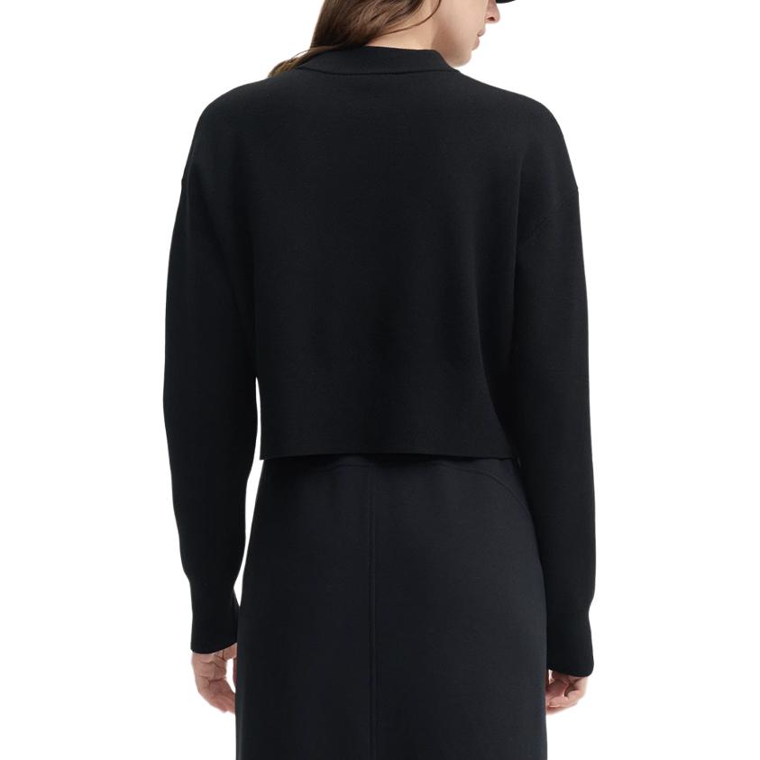 Fila Original Fashion Casual Comfortable Short Pullover Knit Sweater Women Sweater Black F51W449401F-BK