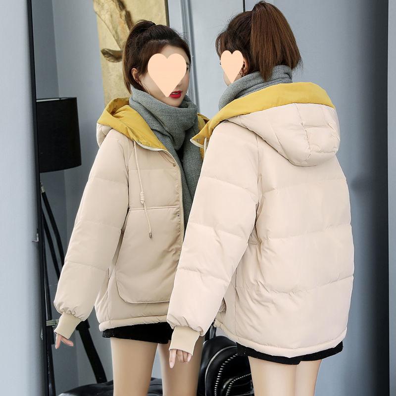 Winter Warm Hooded Coat Women Loose Down Jacket Ladies White Casual Slim Windproof Parka Outwear