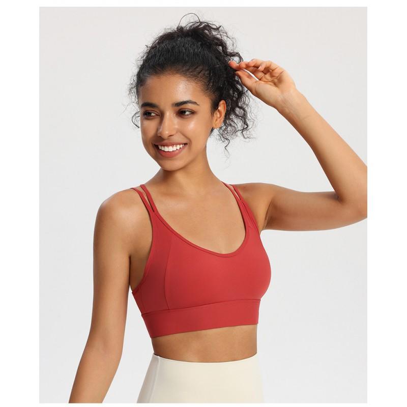 Womens Sports Bra With Front Closure Supportive Compression Workout Top Yoga Running Gym