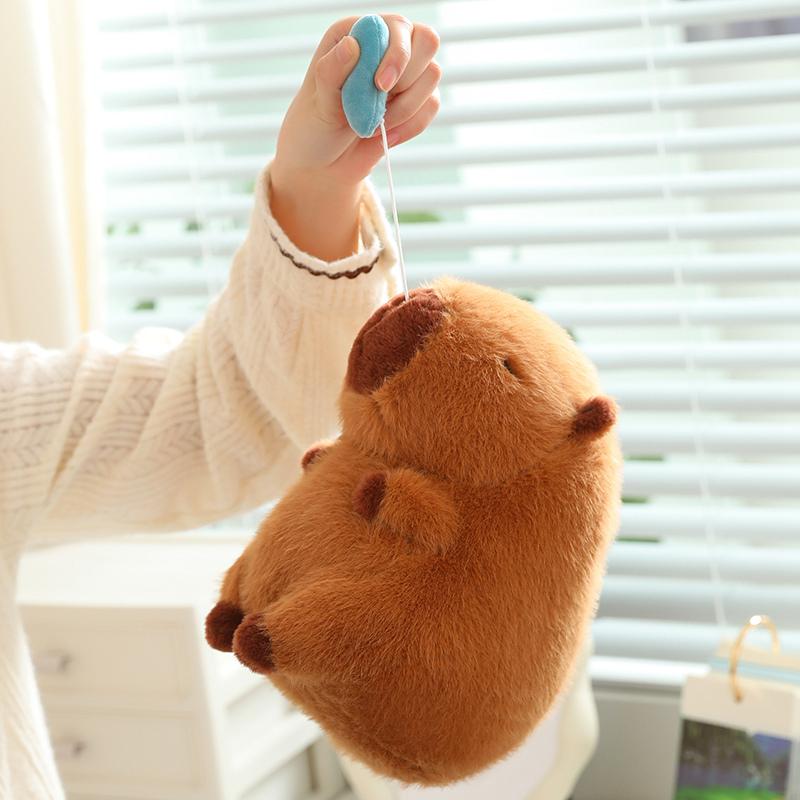 22/33CM Cute Fluffy Soft Stuffed Animal Kapybara Snot Withdrawing Doll Puffer Fish Ugly Cute Plush Toy Children Gift Room Decor
