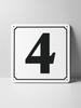 Metal Sign Black House Number On White Background Outdoor Wall Art Decor