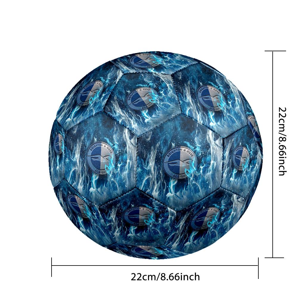 Brighton & Hove Albion FootballPrinted Size 5 Soccer Blbion Football, Anti Slip Adult Match Football Souvenir for Football Fans