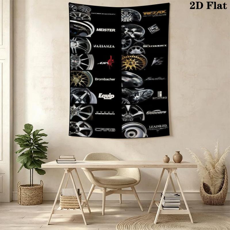 Highquality Wheels Need Tapestry Background Cloth Fashion Print Christmas Gift Homestay Soft Decoration Tapestry Soft