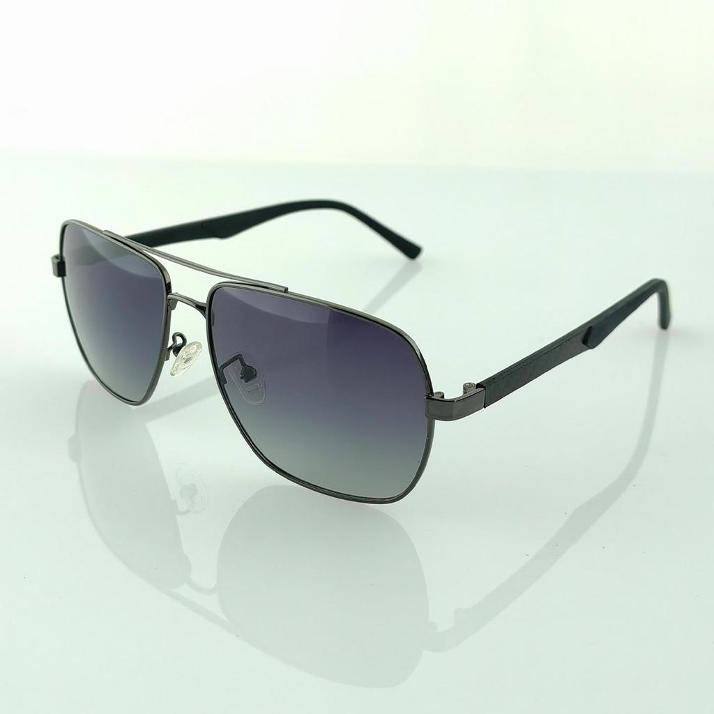 High-End Trendy Polarized Metal Sunglasses 8691# - Slim Square Fashion for Travel