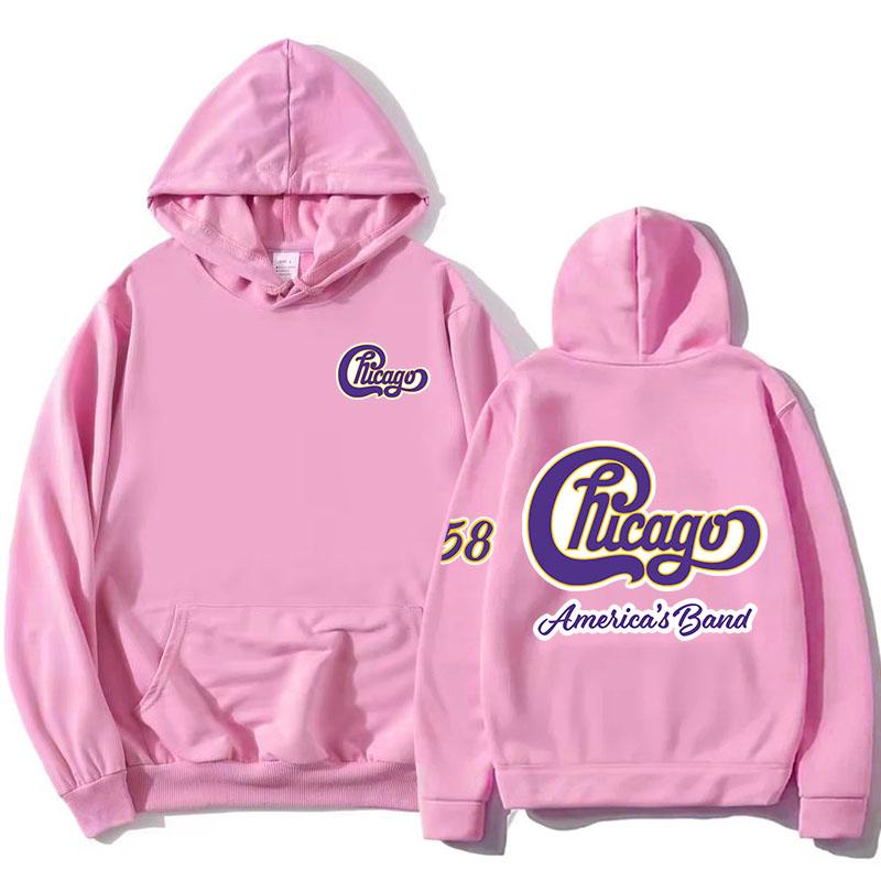 Chicago America's Band Graphic Hoodies Long Sleeve Fashion Hooded Sweatshirts Women Men Clothing Streetwear Sudaderas Print Tops