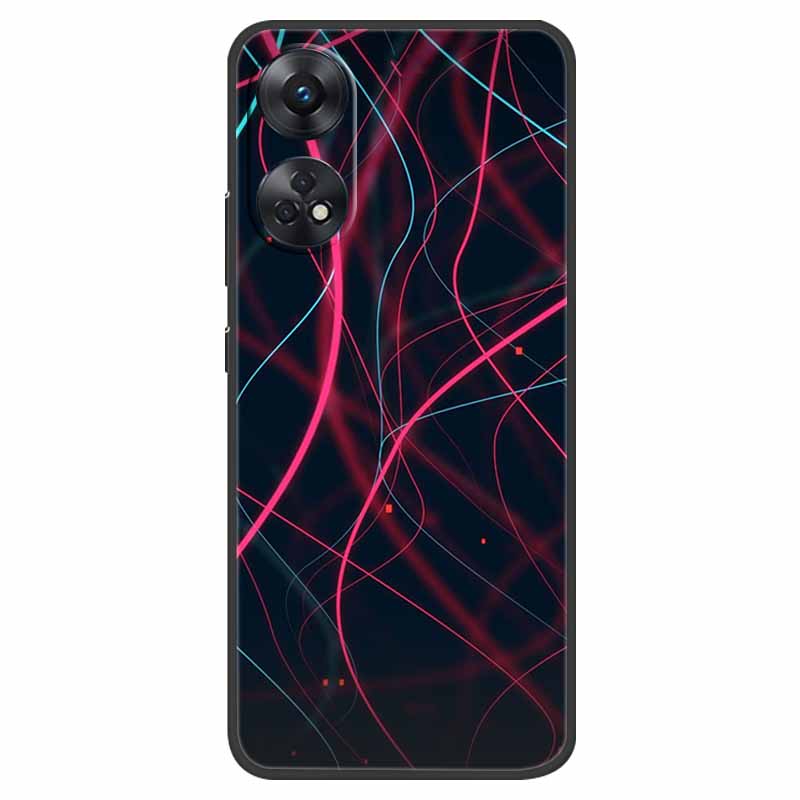 Case For Oppo Reno 8T Cover Black Silicone Soft Phone Back Cases for Oppo Reno8 T 4G Fundas Reno8T CPH2481 6.43" Lovely Fundas