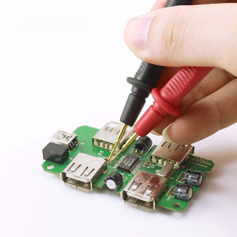 Gold-Plated Ultra-Fine Sharp Copper Needle Test Lead for Multimeter, 600V/10A