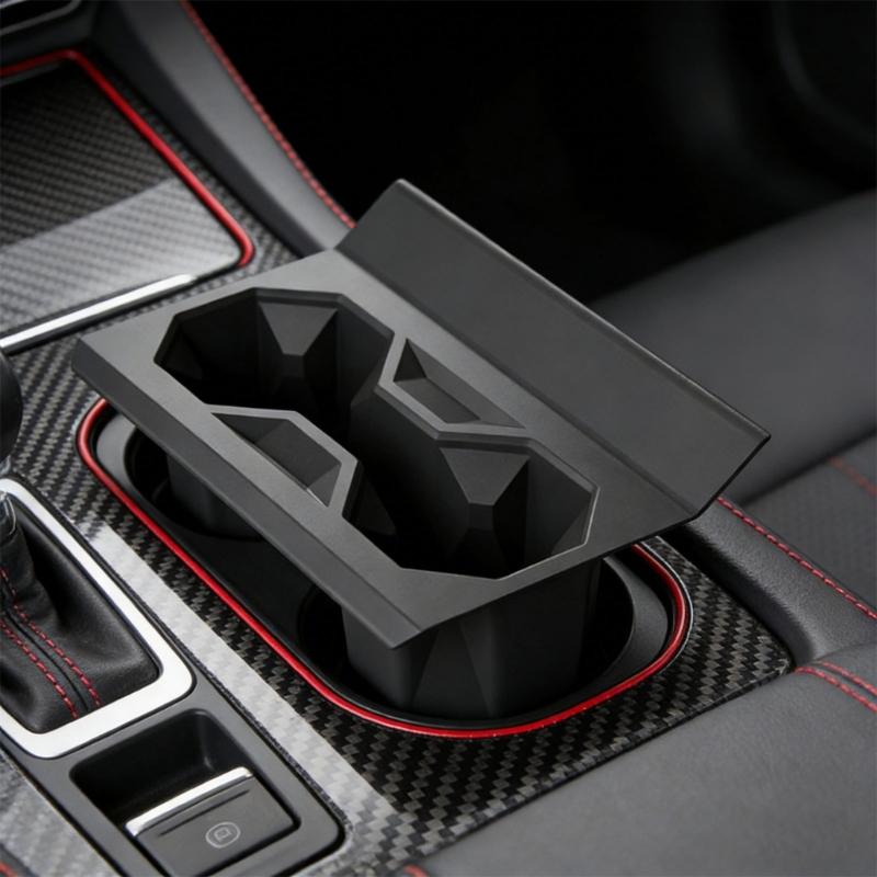 Center Console Drink Holder For Vehicle Interior Custom Design Prevents Cup Tipping And Spillage In Various Condition