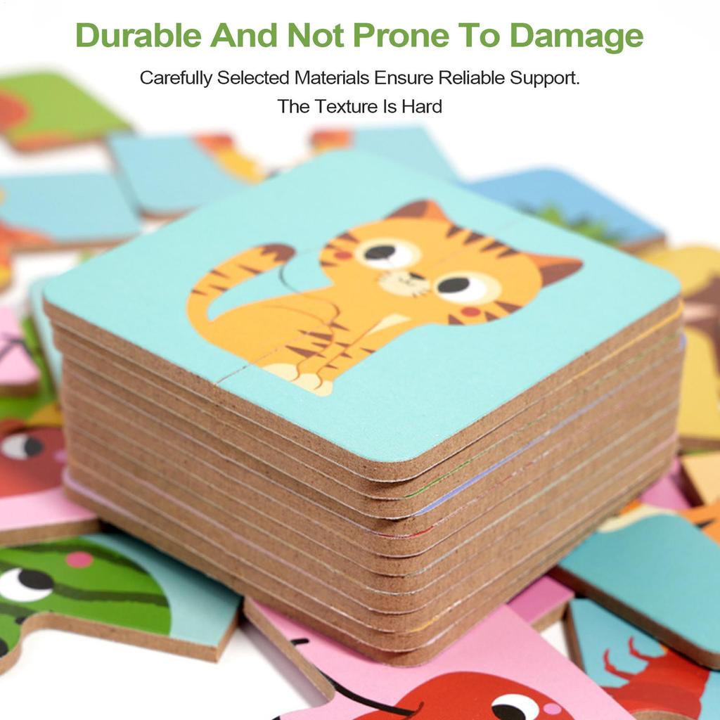 Matching Cards Puzzle Sets Educational Activities Sorting Toy for Classroom Kindergarten Daycare Travel Preschool Kids Ages 3