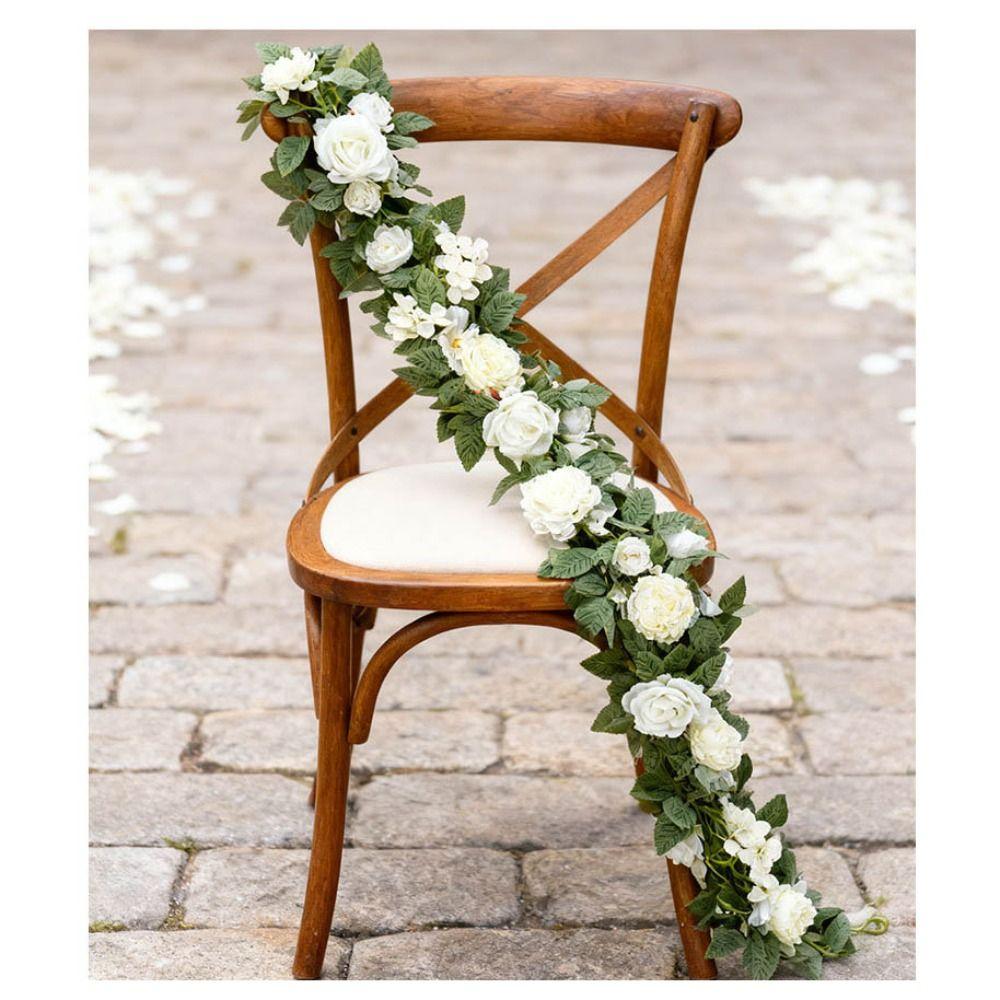 Multicolor Artificial Rose Flower Vine DIY Flower Arch Decor Wall Hanging Garland  Party Supplies