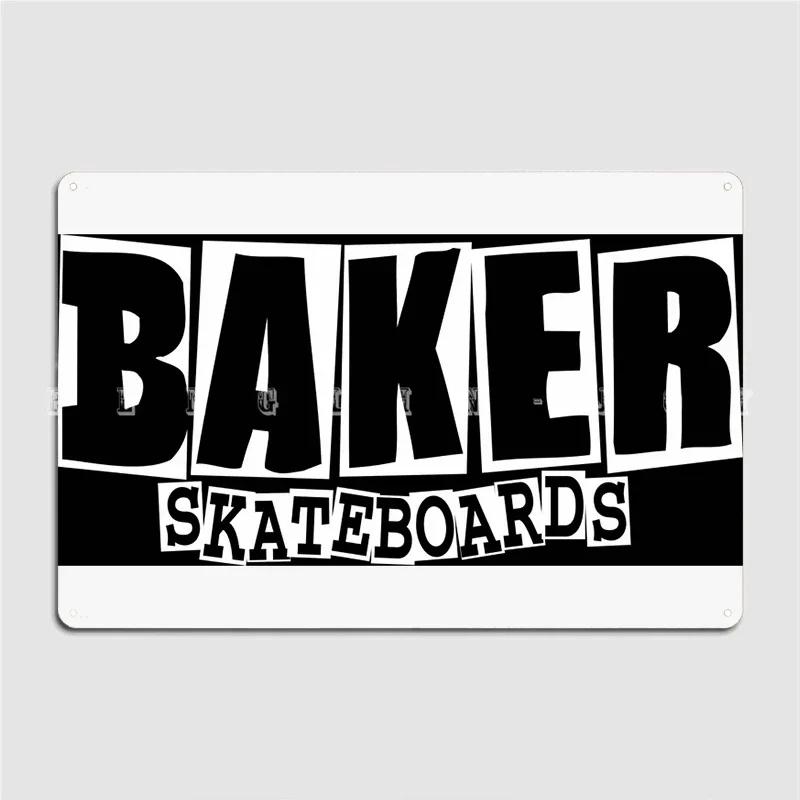 Baker Skateboards Merchandise Metal Plaque Poster Plates Personalized Cinema Kitchen Pub Garage Tin Sign Poster