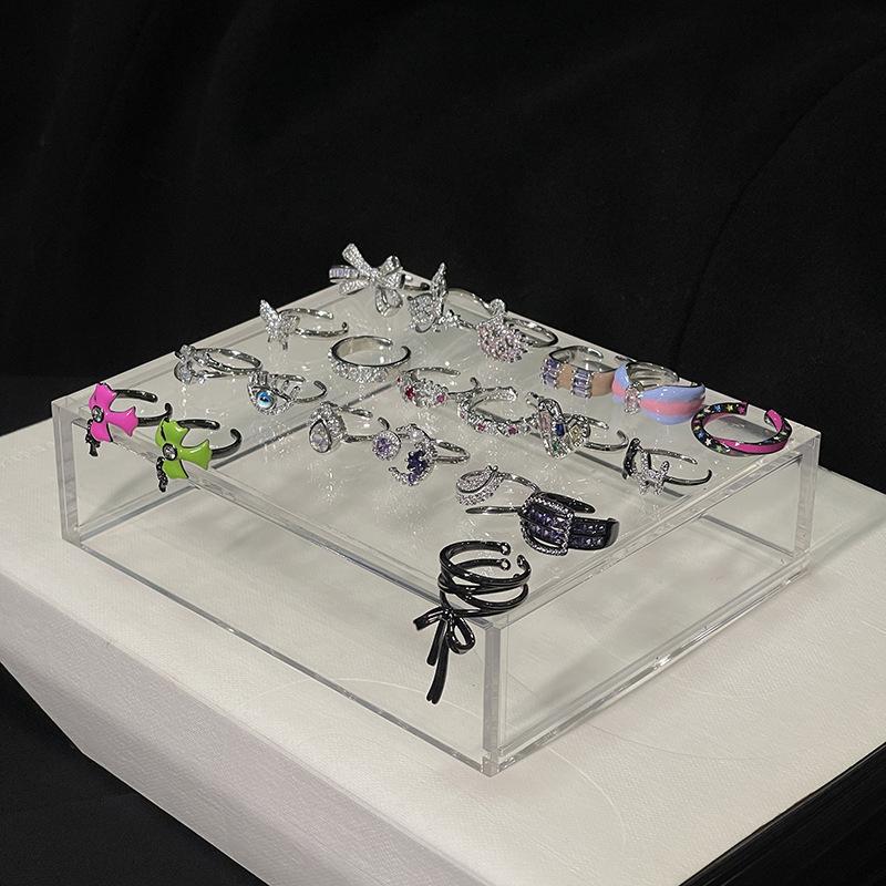 Light Luxury High-End Cold Wind French Full Diamond Zir*****Pen Ring Niche Design Butterfly Ring Woman