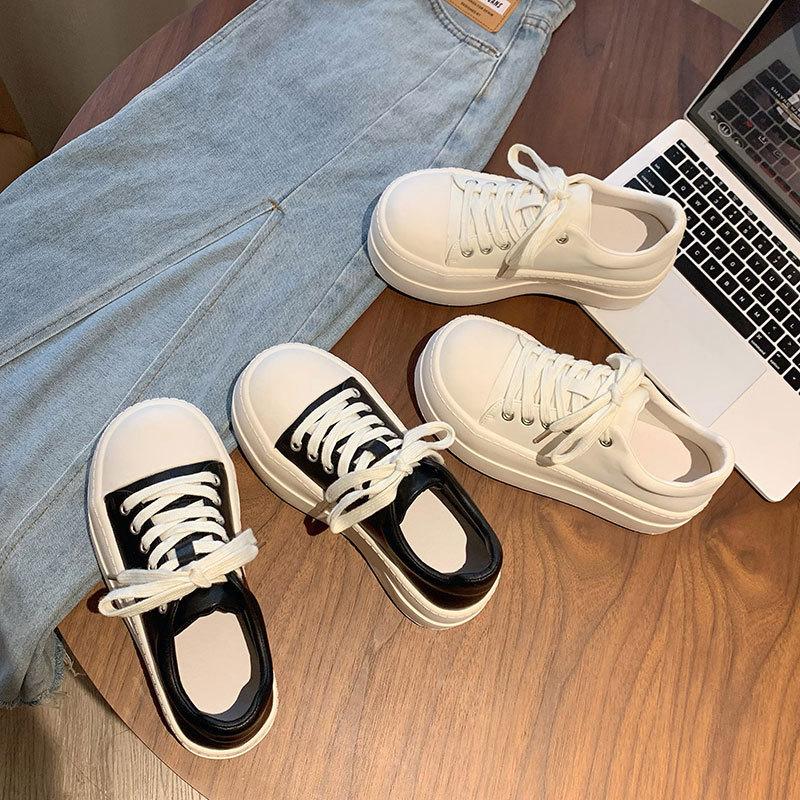 Ugly cute big head bread shoes women's platform heightening little white shoes in autumn 2025 new versatile casual sports shoes