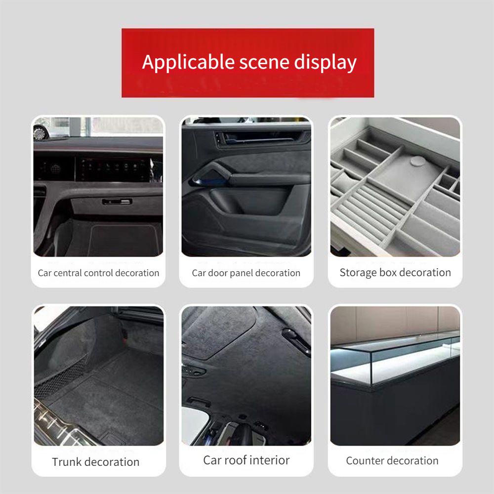 4 Sides Elastic Suede Fabric Self-adhesive Per Meter for Car Interior Jewelry Box Furniture Decoration Diy Sewing Smooth Cloth