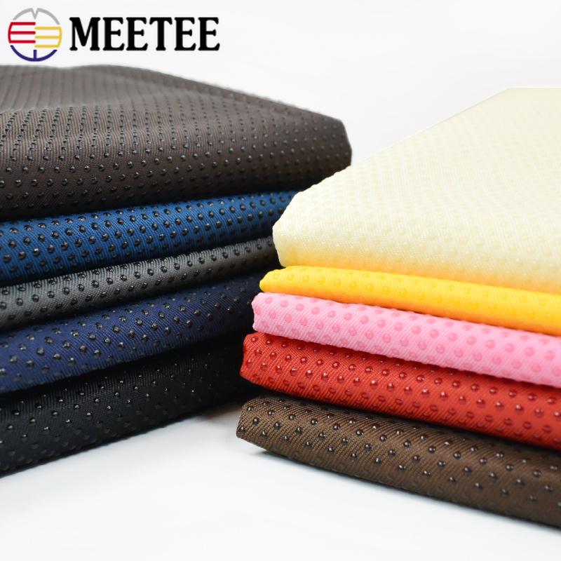 Meetee 50/100*150cm Non-slip Fabric with Anti Slip Adhesive Dots Seat Cushions Carpets Bed Sheets DIY Sewing Fabrics Accessories