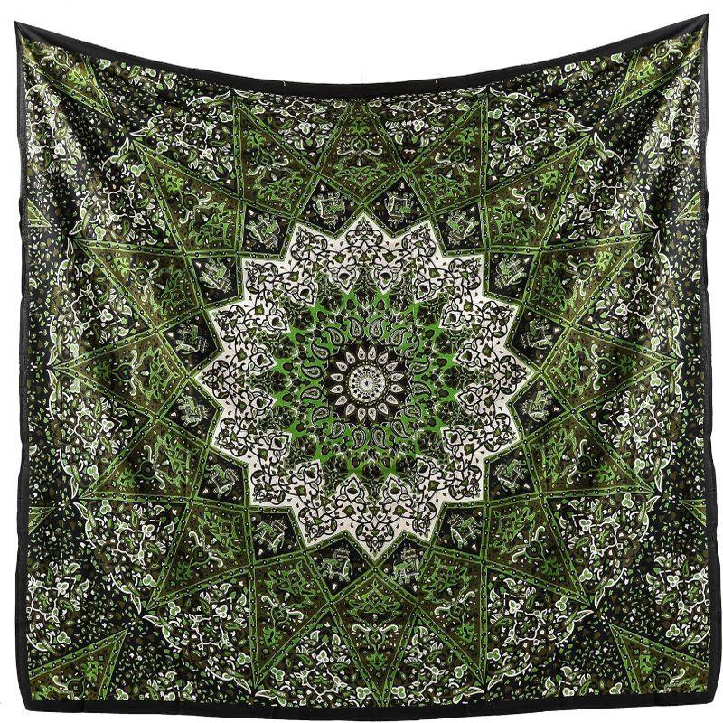 Boho Mandala Tree of Life Tapestry, Sun Moon Hippie Wall Hanging, Aesthetic Bedroom Dorm Living Room Decor