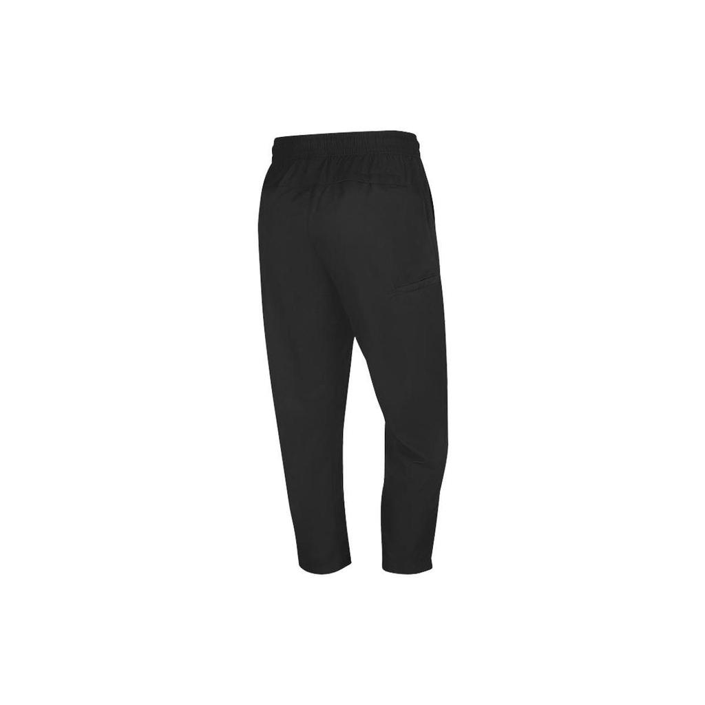 Jordan Solid Color Logo Print Drawstring Straight-Leg Casual Pants Men Bottoms Black DR3095-010