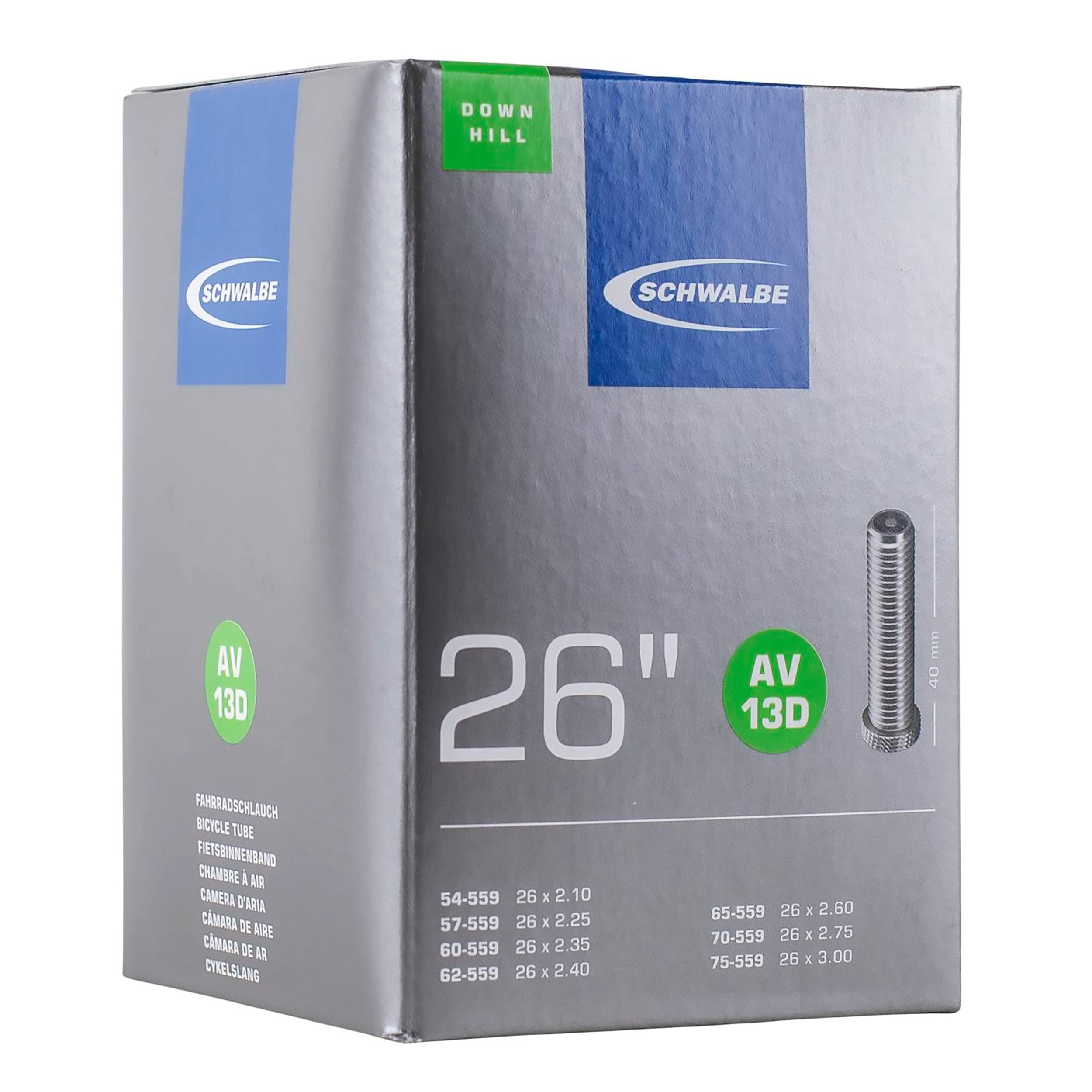 

SCHWALBE 13D-AV 26x2.10/3.00 40мм ниппель Шредера Камера, 26 , 10425740