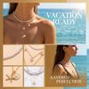 Bohemian Imitation Pearl Shell Starfish Pendant Necklace for Women Irregular Stone Sea Star Ocean Charm Choker Summer Jewelry